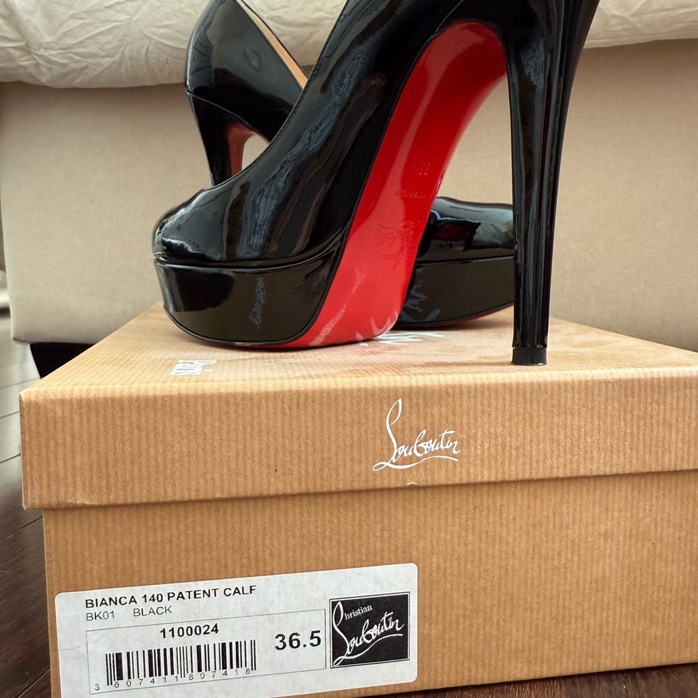 Christian Louboutin Bianca 140 platform pumps in patent leather - Picture 3 of 7